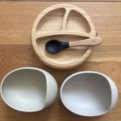 konny コニー シリコンボウル 吸盤付き×2 バンブープレート×1 セットのサムネイル