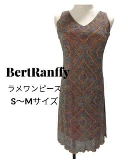 BertRanffy ラメノースリーブワンピース S〜Mサイズ 膝上丈