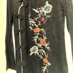 美品 完売品【ZARA】ザラ 刺繍入りジャカードワンピース チャイナ服