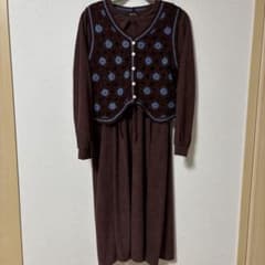 Meridian 花柄刺繍 長袖ワンピースのサムネイル