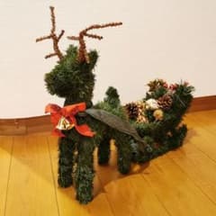 トナカイ　＆　ソリ　クリスマス　飾り　Christmas　インテリア　飾り付け