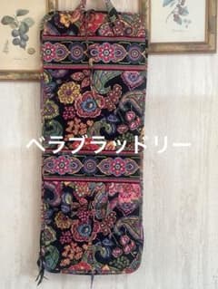 花柄収納バッグ 透明ポケット付きのサムネイル