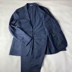 スーパー120 レダ生地 ネイビー 50サイズ ヒューゴボス セットアップ スーパー120 レダ生地 ネイビー 50サイズ ヒューゴボス セットアップ