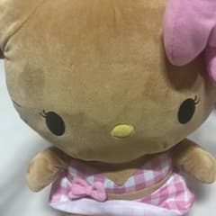 ハローキティ ぬいぐるみ ブラウン ピンクチェック新品のサムネイル