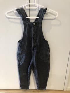 ZARA オーバーオール 2-3歳　ブラックデニムのサムネイル