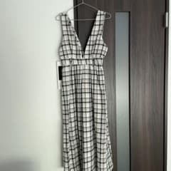laulea チェック柄 マキシドレス