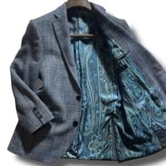 ETRO エトロ　裏地ペイズリー柄　タキシード 関税込 エトロ ジャケット ジャカード 花 ペイズリー 日本未入荷 (ETRO