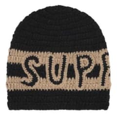 新品今季シュプリームSupreme Crochet Logo Beanie完売 新品】Supreme シュプリーム Crochet Logo Beanie 黒 - メルカリ
