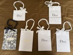 DIOR ショッパー　紙袋 （ショッピング バック 手提げ袋 ）　6点セットのサムネイル