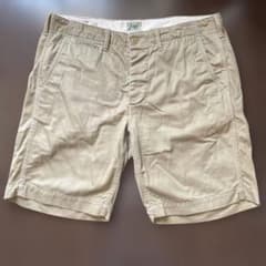 リアルマッコイズ ショートパンツ　ボタンフライ　カーキ　サイズ34 リアルマッコイズ ショートパンツ ボタンフライ カーキ サイズ34