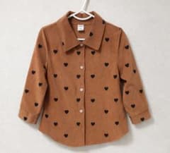 SHEIN ハート柄　長袖シャツ 100cmのサムネイル