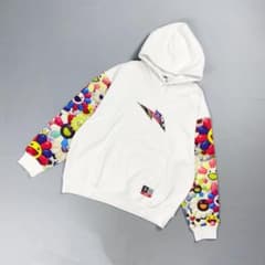 美品 RTFKT 村上隆 スウェットフーディ ホワイト サイズL*GD1132 美品 RTFKT 村上隆 スウェットフーディ ホワイト サイズL*GD1132