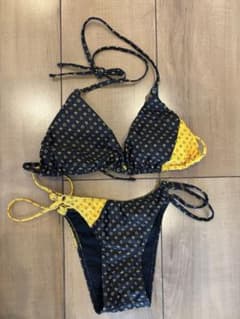 CRONOS セパレート水着 ビキニ ブラック イエロー - メルカリ