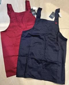 POLO 水玉模様エプロンセット 赤・紺 ペアセット - メルカリ