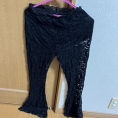 レース ブラック フレアパンツのサムネイル