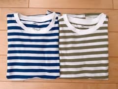 無印良品 ボーダーTシャツ 2枚セットのサムネイル