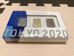 올림픽 도쿄 2020 공식 핀 배지 3개입 세트 금은동 메달 신품 미개봉