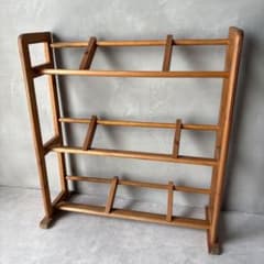 木製 簡易棚 CDラック 本棚 ヴィンテージ風 - メルカリ