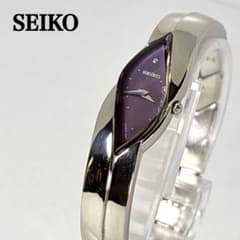 [신품 전지 가동] SEIKO 브레스워치 퍼플 여성 시계 QZ