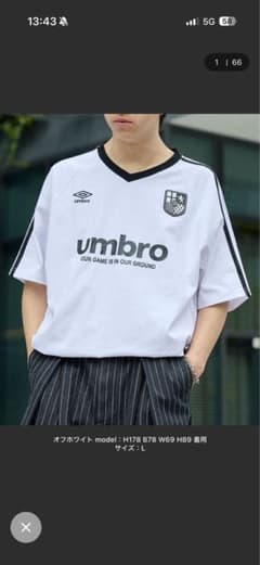 UMBRO Tシャツ Mサイズ オフホワイトのサムネイル