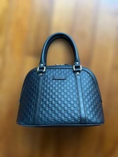 GUCCI グッチ マイクロGG シマ ハンドバッグ ネイビーのサムネイル