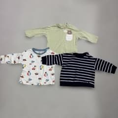 西松屋 長袖Tシャツ3枚セット まとめ売り　保育園着のサムネイル