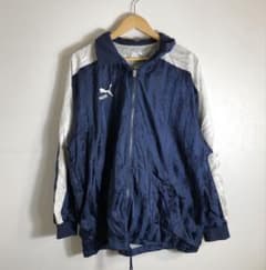 PUMA ナイロンジャケット ネイビー/ホワイトのサムネイル