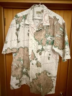 希少 80s L.L.Bean 地図柄 オープンカラー 半袖シャツ 開襟 - メルカリ