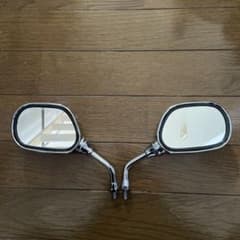 バイク用 クローム仕上げ 角型ミラーミニ