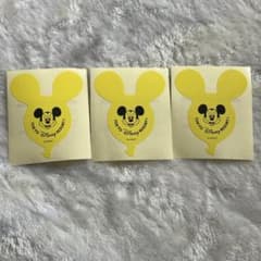 東京ディズニーリゾート ディズニーランド ミッキー 風船 ステッカー 黄色3枚のサムネイル