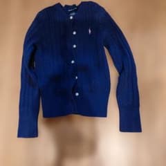 Ralph Lauren ネイビー ケーブルニットカーディガン - メルカリ