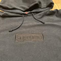 Supreme パーカー 初期 後染めブラック カナダ製 box logo - メルカリ