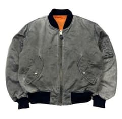 90s phantom MA-1 フライトジャケット グレー y2k - メルカリ