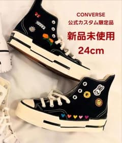 【新品未使用】CONVERSE A00916C 24cm 公式カスタム刺繍モデルのサムネイル