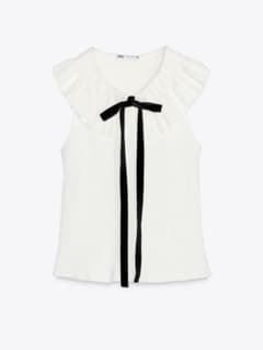 zara リボン付きチャンキーニットのサムネイル
