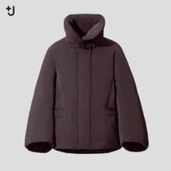 +J sizeS レディース ハイブリッドダウンジャケット ワイン色のサムネイル