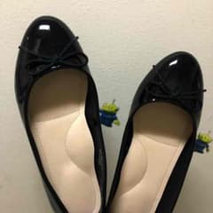 フラットシューズ バレエシューズ 黒のサムネイル