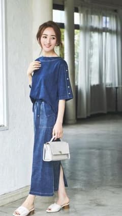 星玲奈さんコラボ　デニムロングスカートのサムネイル