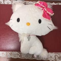 レトロ サンリオ チャーミーキティ 2005 ぬいぐるみ 鍵 ピンク リボン