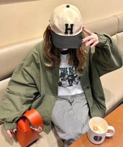 HWG_5 エイチダブルゴー　オーバーサイズノーカラーシャツジャケットのサムネイル