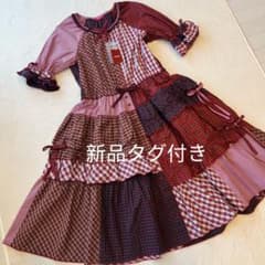 本日価格 ピンクハウス ギンガムチェック パッチワークワンピース 定価