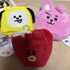 BT21 Microloop Towel 3-Piece Set: Cookie, Tata, Chimmy (BTS)
