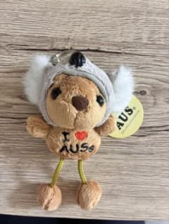 【オーストラリアで購入】 AUS カンガルー　コアラかぶりものキーホルダーのサムネイル