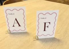 結婚式 テーブルナンバー A〜K 11枚セット スタンドできるクリップ付きのサムネイル