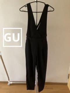 GU 2wayジャンパーパンツ黒オールインワンサロペットsサイズのサムネイル