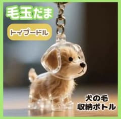 けだまだま プードル 犬 メモリアル キーホルダー 保存 犬毛 ペット チャームのサムネイル