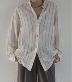 haaablue 様Plage｜25ss R’IAM ストライプシャツ　ホワイト haaablue 様Plage｜25ss R'IAM ストライプシャツ ホワイト - メルカリ