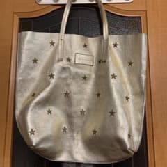 値下げしました！NUR 本革 トートバッグ　ゴールドのサムネイル