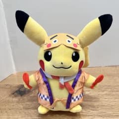 ポケモンセンターフクオカ にわか面 ピカチュウ ぬいぐるみ 限定品