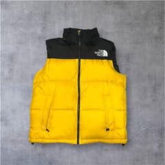 THE NORTH FACE ダウンベスト イエロー/ブラック XLサイズ - メルカリ
